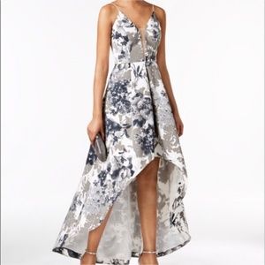 Adrianna Papell floral high low gown reg 6